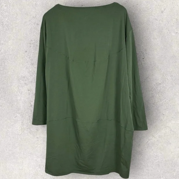 Lululemon Back In Action Long Sleeve Dress Green Shift Oversized Casual Size XL - Picture 11 of 11